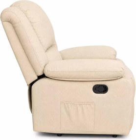 LuxuryForm DESIGN Televízne kreslo VELORA s polohovaním - béžové