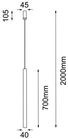 Shilo 7573 - Luster na lanku YABU 1xGU10-MR11/15W/230V biela