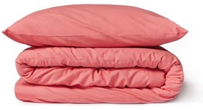 Korálovoružové bavlnené obliečky na dvojlôžko Bonami Selection, 200 x 220 cm