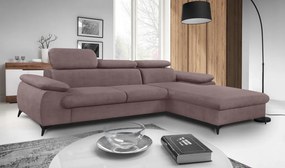 Rohová sedacia súprava Scala, staroružová látka, pravý roh