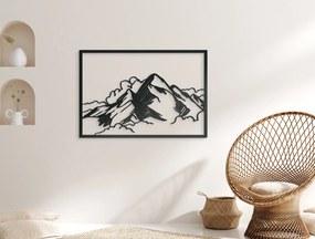 drevko Obraz Vrch v oblakoch Rozmer obrazu: 44,5 x 65 cm, Farba dekorácie: Čierna