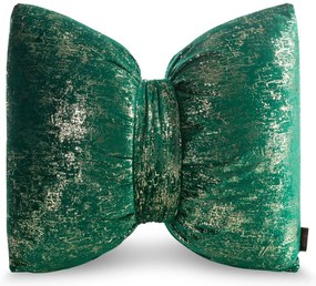 DEKORAČNÝ VANKÚŠ KOKARDA1 45X55 CM TMAVOZELENÁ