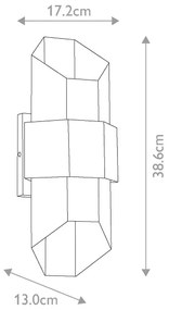 Quoizel QZ-CHASM-M-BKW - LED Vonkajšie svietidlo CHASM 2xLED/5,5W/230V IP44