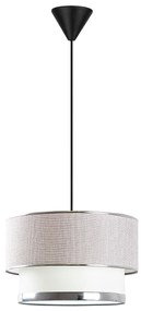 Závěsný lustr Cake světle šedý/stříbrný