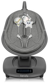 Lionelo - Detská hojdačka s melódiou BLOSSOM Grey Concrete + diaľkové ovládanie