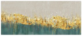 Obraz - Textúra so zlatým dekorom (120x50 cm)