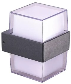 LED nástenné svietidlo Lars Square 3000K tmavosivá
