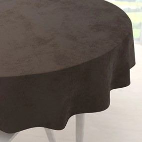 Biante Veľký zamatový okrúhly obrus Velvet Premium SVP-016 Tmavo hnedý Ø 270 cm
