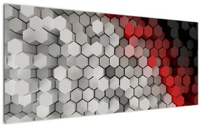 Obraz - 3D hexagóny (120x50 cm)