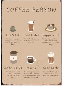 Ib Laursen Plechová ceduľa Coffee Person