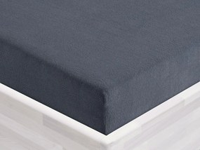 Detské froté napínacie prestieradlo do postieľky FR-029 Antracitovo sivé 60 x 120 x 10 cm - do postieľky
