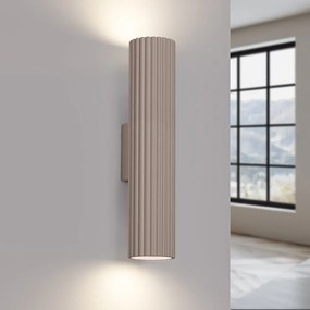 Taupe kovové nástenné svietidlo Gleam – Sollux