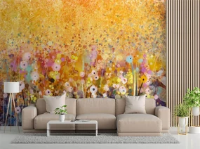 Gario Fototapeta Lúka s kvetmi, farebná abstrakcia Materiál: Vliesová, Rozmery: 450 x 315 cm