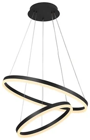 Brilagi - LED Stmievateľný luster na lanku CIRCLE LED/70W/230V 3000-6500K čierna +DO BG1416