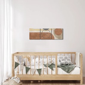 Obraz - Moderná koláž (s hodinami) (90x30 cm)