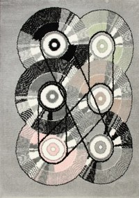 Koberec SLIM 8020 svetlosivý / viacfarebný