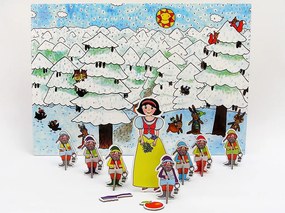 MARIONETINO Veľká sada bábok a kulís – Snehulienka a sedem trpaslíkov