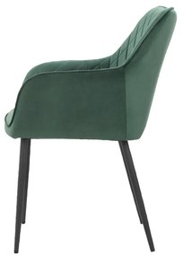 Zelené čalúnené jedálenské kreslá v súprave 2 ks Elvira – Støraa