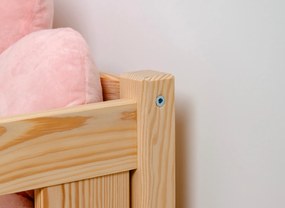 Detská Montessori posteľ z masívu borovice VILEM - 200x90 cm - PRÍRODNÁ BOROVICA