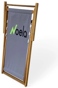 Plážové skladacie kreslo NOELA sivé