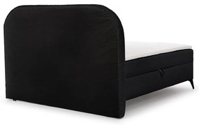 Čierna boxspring posteľ s úložným priestorom 160x200 cm Ornes – Ropez