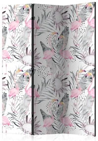 Artgeist Paraván - Flamingos and Twigs [Room Dividers]