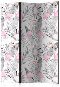 Artgeist Paraván - Flamingos and Twigs [Room Dividers]