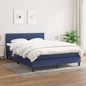Boxspring posteľ s matracom modrý 140x190 cm látka 3140135