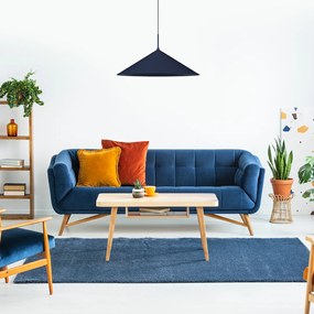 Závesné svietidlo Capital, 1x tmavomodré kovové tienidlo, (fi 60cm), db