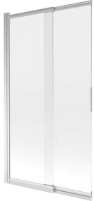 Mexen Fox, 2-krídlová vaňová zástena 100x150 cm, 5mm číre sklo, chrómový profil, 891-100-002-01-00