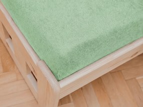 Froté plachta do detskej postieľky zelená 60x120 cm