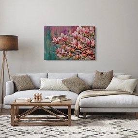 Obraz - Olejomaľba, Rozkvitnutá sakura (90x60 cm)