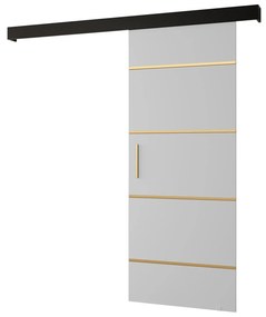 Posuvné dvere 80 cm Slavdro 4 (biela matná + čierna matná). Akcia -68%. Vlastná spoľahlivá doprava až k Vám domov. 1108824