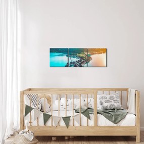 Obraz - Bora Bora (s hodinami) (90x30 cm)