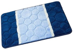 Sada kúpeľňových koberčekov SIENA modrá, pruhy / bodky