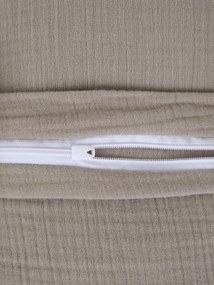 Mušelínová obliečka na vankúš 50 × 70 cm – Alexia sivohnedá