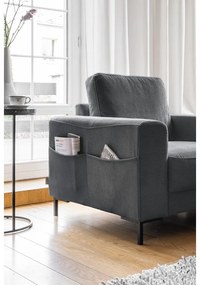 Tmavosivé menčestrové kreslo Lofty Lilly – Miuform