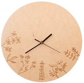 Orion Drevené nástenné hodiny LÚKA, 34 cm