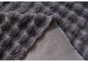 Antracitovosivý prateľný okrúhly koberec ø 145 cm Bubbly – Oyo Concept