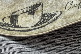 Protišmykový koberec / behúň ANDRE 2835 zelený / hnedý