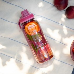 Fľaša LUNARE ružová s odmerkou 850702 950 ml