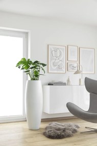 Kvetináč MAGNUM, sklolaminát, výška 80 cm, biely mat