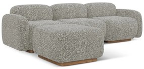 Sivá modulárna rohová pohovka (variabilná) Ailani – Makamii