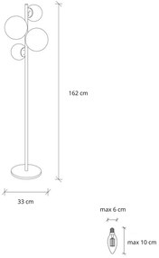 Stojací lampa Fazli zlatá