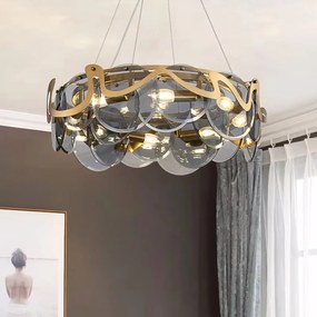 Toolight Toolight, stropné svietidlo 8xE14, APP1545-8CP zlatá matná-šedá, OSW-04065