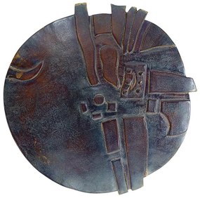 Kala Antique nástenná dekorácia antracitová Ø45 cm