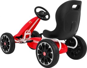 Ramiz ABARTH pedálová motokára pre deti Červená + EVA kolesá + ručná brzda + voľnobeh