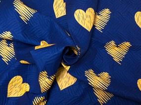 Prehoz na posteľ GOLBINO, tmavomodrý Rozmer: 170 x 210 cm