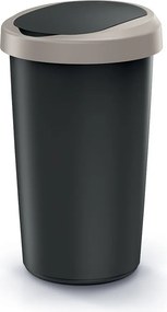 Odpadkový kôš COMPACTO 25 L čierny/hnedý