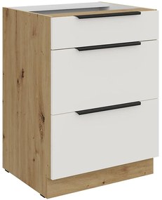 Kuchynská skrinka Aria-Wh/Ar Anti Fingerprint 60d 3s Bb